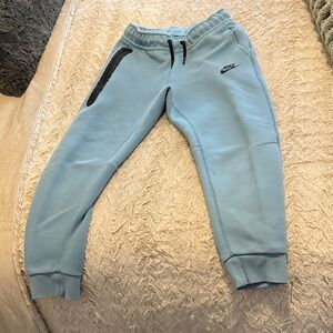 Nike Kids Light Blue Sweatpants with Black Accents